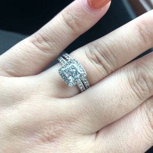 14k diamond ring set